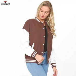 Conception personnalisée de haute qualité Chenille Broderie Manches en cuir Personnalisé Baseball Letterman Varsity Jacket - Product Image 3