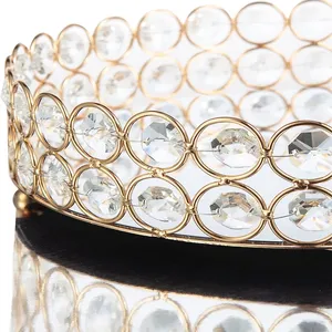 Bandeja redonda martillada para casas de lujo, Plata pulida para Decoración de mesa, oro antiguo para banquetes y eventos, caja fuerte chapada - Product Image 3