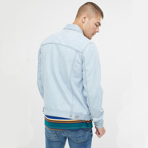 Veste en jean décontractée personnalisée, vente en gros d'usine, veste de camionneur grande taille pour hommes, veste en jean pour hommes, 100% coton - Product Image 3