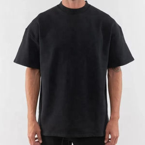 เสื้อยืดคอกลมวินเทจผ้าฝ้ายแท้ 100% ล้างสีแบบแอซิดวอชสำหรับผู้ชาย พร้อมคุณสมบัติป้องกันรอยยับ แห้งเร็ว และระบายอากาศได้ดี - Product Image 2