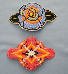 Handcrafted Embroidery <b>Hair</b> <b>Clasp</b> with Beaded Accents - Product Image 1
