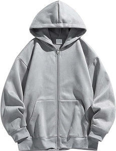 Sudaderas con cremallera para hombre de primera calidad, sudaderas con capucha deportivas de mezcla de algodón con ajuste ecológico con logotipo personalizado para gimnasio y ropa informal, proveedor OEM - Product Image 1