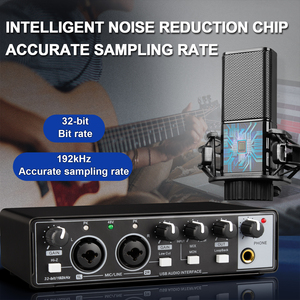Biner Professionnel MD22 <span class=keywords><strong>Interface</strong></span> <span class=keywords><strong>Audio</strong></span> USB d'Enregistrement avec Carte Son Studio Kits de Microphones - Product Image 6