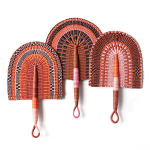 Abanico de mano artesanal de pasto marino con logotipo de marca, abanicos de mano de pasto marino, suministro al por mayor - Product Image 5