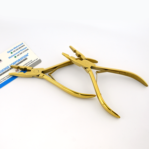 Hot Selling Hair Extension Installation and Removal Tool 2-Hole <b>Crimping</b> Pliers Custom Gold Color Lightweight Design Tool - Product Image 1