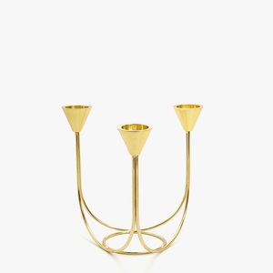 Bougeoir en métal pour éclairage et décoration d'intérieur Bougeoir décoratif élégant à finition antique - Product Image 3