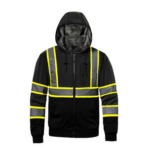 Sudadera con capucha de uniforme de trabajo de alta calidad Super Visible Hivis chaqueta de sudadera de seguridad reflectante al por mayor sudaderas con capucha de alta visibilidad - Product Image 1