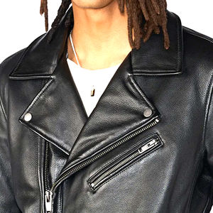 Chaqueta de Cuero Sintético con Cremallera para Hombre, Talla Grande, a la Moda, para Invierno, Impermeable, Transpirable, con Logotipo Frontal, Estilo Urbano, Oferta 2025 - Product Image 3