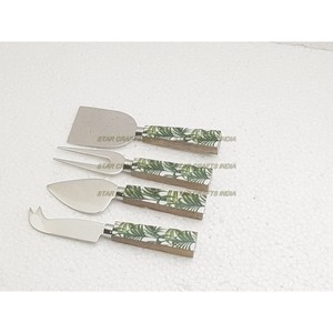 Juego de Cuchillos para Queso de Acero Inoxidable de Buena Calidad, Cuatro Piezas, Cubertería Ecológica, Decoración de Mesa para Fiestas, Lujo - Product Image 2