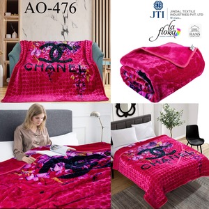 5kg Raschel manta al por mayor 100% poliéster visón cama manta 2 capas cama doble Raschel poliéster impreso Manta - Product Image 2