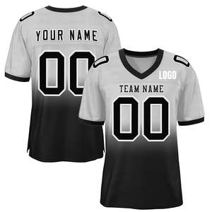 ชุดฟุตบอลอเมริกันแบบแห้งเร็วแขนสั้นเทคนิคการพิมพ์แบบ MOQ ต่ำ - Product Image 2