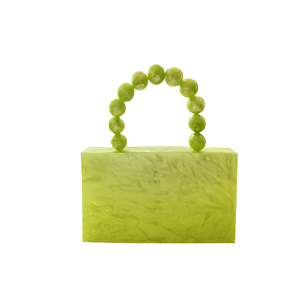 Bolso de mano de resina de estilo, bolso de mano para mujer, bolso de novia de piedra, bolso de noche para color personalizado con perilla - Product Image 3