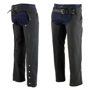 Chaps en cuir pour hommes avec un design fonctionnel simple, chaps en cuir pour l'équitation et les activités de plein air, chaps en cuir pour hommes - Product Image 1