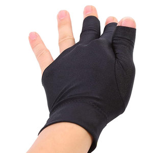 Gants de billard et de billard à 3 doigts entièrement personnalisables Protection UV Dragonne réglable Gants de sport respirants et antidérapants pour - Product Image 2