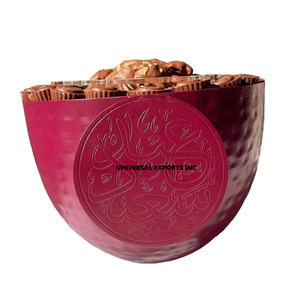 Bol à chocolat arabe en métal de forme ronde écologique Bol à chocolat de créateur avec caractéristique décorative - Product Image 4