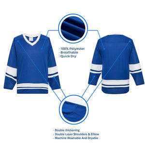 Maillot de hockey sur glace personnalisé avec nom et numéro de joueur, en stock, vente chaude, durable, maillots de hockey sur glace de qualité supérieure - Product Image 5