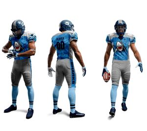 2025 personnalisé en gros uniforme de football américain maillot de football ensemble conception chemises de football américain pantalon avec coussinets respirant - Product Image 1