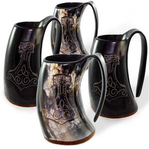 Categoría de Producto: Taza de Cuerno Vikinga Auténtica, Tazas de Cerámica Hechas a Mano - Product Image 2