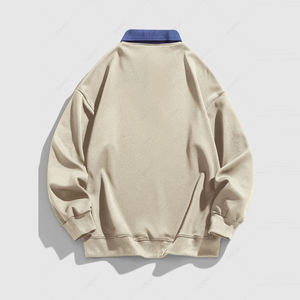 Sudaderas de polo para hombre con logotipo personalizado, Jersey informal transpirable, tejido francés ecológico, estampado de color sólido, ajuste holgado, nuevo - Product Image 2