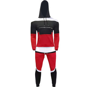 ชุดวอร์ม2ชิ้นสำหรับผู้ชายเสื้อแจ็กเก็ตและกางเกงแขนยาวซิปเต็ม - Product Image 2