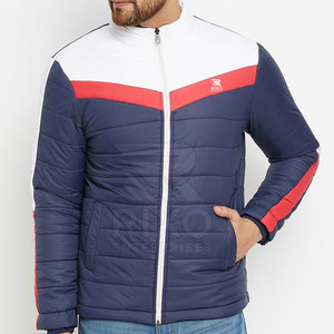 Veste matelassée à col montant en toile de qualité supérieure, logo sur le devant, chaude, confortable pour l'hiver, pour hommes, vente en ligne - Product Image 1