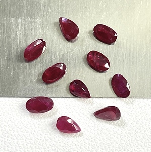 Fine Quality Natural African <b>Ruby</b> Heated 3x5mm Oval Pear Cut 60.35 Cts. Reddish Pink Color Loose Gemstone for Making Jewellery - Product Image 4
