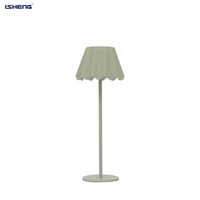 Lampe de chevet sans fil moderne en fer de style nordique en forme de fleur pour la salle d'étude, décoration de la maison, LED rechargeable à piles, simple