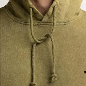 Sudadera con capucha de lana de algodón 100% para hombre en color sólido Streetwear Style Casual Outdoor Winter Wear con impresión digital Liso teñido - Product Image 6