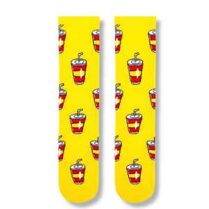 Juego de 6 Calcetines con Diseño de Comida Rápida, Transpirables, Desechables, de Nailon, Talla Única, con Lindos Bordados y Estampados Jacquard para Invierno - Product Image 2