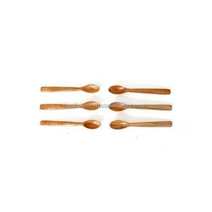 Ensemble de cuillères en bois de teck naturel RF Crafts Ustensiles de cuisine comprenant des spatules pour la cuisine et les mariages d'Inde - Product Image 4