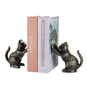 Sujetalibros moderno de metal personalizado para estantes, soporte decorativo, extremos de libros para libros pesados, organizadores de escritorio - Product Image 1