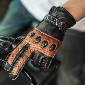 ถุงมือแข่งรถมอเตอร์ไซค์สำหรับผู้ชายถุงมือหนังหุ้มข้อแบบแข็งสำหรับขับขี่กลางแจ้งเพื่อการป้องกันและสัมผัสความไวต่อการสัมผัส - Product Image 3