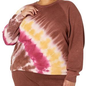 Sweat-shirt tie dye à col rond oversize pour femmes pull-over tie dye de sport personnalisé pour femmes vêtements personnalisés - Product Image 5