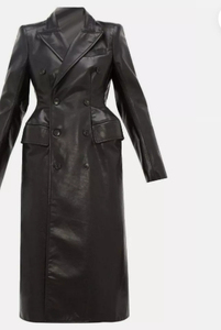 Winter New Arrival Best Selling Ladies Women's Long Coat Stylish Full Length Ankle-Long Overcoat Genuine Leather - Product Image 5