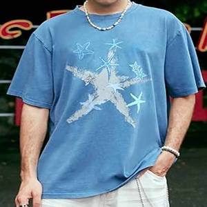 Wholesale 100% Cotton Summer Streetwear Men's Tshirts <b>White</b> Casual Oversized <b>T</b>-<b>Shirts</b> Short Sleeves Letter Pattern Formal Style - Product Image 6