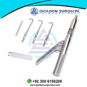 ชุดปืนถอดมงกุฎมือเดียวแบบอัตโนมัติสำหรับทันตกรรมชุดเครื่องมือผ่าตัด3ชิ้นทำจากสเตนเลสสตีล - Product Image 4