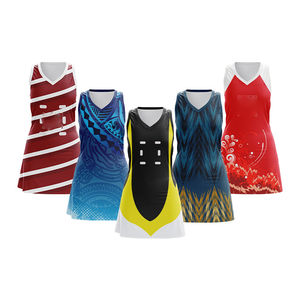 ชุดนักกีฬาเน็ตบอลคุณภาพสูง ระบายอากาศได้ดี สำหรับผู้หญิง พร้อมโลโก้ด้านหน้า ผลิตจากผ้าสแปนเด็กซ์/โพลีเอสเตอร์ ยืดได้ 4 ทิศทาง และแห้งเร็ว - Product Image 1