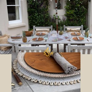 Nouvel arrivage d'assiette de charge en rotin assiette décorative forme ronde pour cadeau mariage et anniversaire nourriture sous plaqué au meilleur prix - Product Image 4