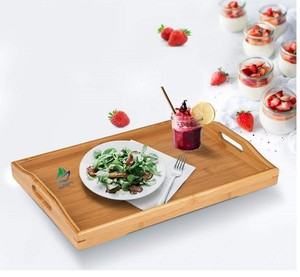 OEM/ODM Huhipro Bandeja de Bambú de Alta Calidad, Grado Comercial, Ecológica, Segura para Contacto con Alimentos, 30x20x5 cm 33x23x5 cm, para Restaurante - Product Image 1