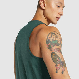 Camiseta sin mangas de punto blanca suave de color liso para hombre, ideal para fitness y deportes casuales, novedad al por mayor 2026 - Product Image 5