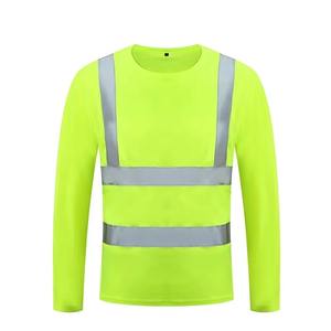Camiseta Reflectante de Alta Visibilidad para Hombre, Manga Larga, Polo de Seguridad con Logotipo Personalizado, Camiseta de Seguridad Reflectante para Hombre, MOQ Bajo - Product Image 1