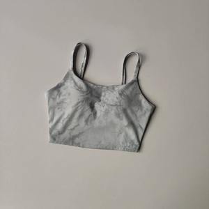 Simple une pièce tasse sous-vêtements de sport femmes haut soutien respirant 100% coton Yoga Fitness costume - Product Image 4