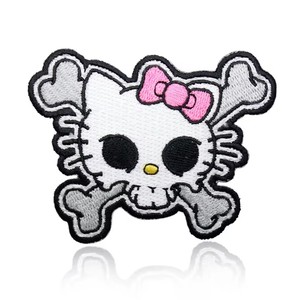 Patchs brodés personnalisés en chenille écologique, motif alphabet, guerrier tactique, chat, crâne, vert ranger, à coudre, vente en gros, pour hommes et femmes - Product Image 1