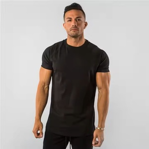 custom made t shirt <b>95</b>%cotton <b>5</b>% <b>Elastane</b> Custom Private logo Fitness Gym Wear Sports Apparel Plain Blank Men T Shirt - Product Image 1