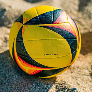 Balón de Voleibol de Cuero para Entrenamiento en Interiores y Exteriores, Color y Logotipo Personalizables, Ecológico, Suave al Tacto, Tamaño Oficial para Playa - Product Image 5