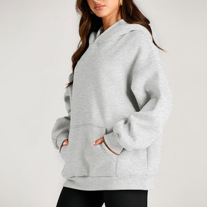 Sweat à capuche surdimensionné pour femme, respirant, à séchage rapide, avec logo personnalisé sur le devant, vêtements d'hiver pour femmes - Product Image 5