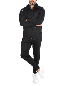 Ensemble de survêtement 2 pièces pour homme avec logo personnalisé, coupe ajustée, respirant, séchage rapide, streetwear d'automne, en coton - Product Image 2