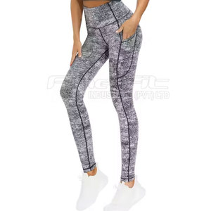 Legging spandex/polyester à séchage rapide pour femmes de haute qualité pleine longueur nouveau design respirant style décontracté avec logo taille moyenne - Product Image 6