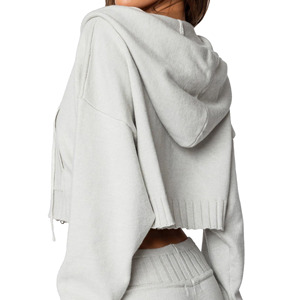 Hauts à capuche en polyester pour femmes, vêtements décontractés de haute qualité, personnalisables, coupe courte, hiver, printemps, prix raisonnable, best-seller - Product Image 5