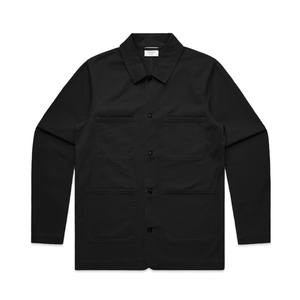 Vestes de corvée cargo personnalisées avec poches Veste pour hommes pour hommes Vestes de travail de mécanicien OEM en sergé de coton tissé surdimensionnées pour hommes - Product Image 1